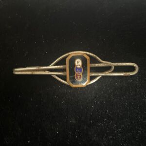 VTG FLT Buckle IOOF Independent Odd Fellows Fraternal Tie Clip Bar Three Links